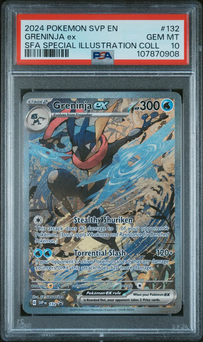 2024 #132 Greninja EX PSA 10 Svp