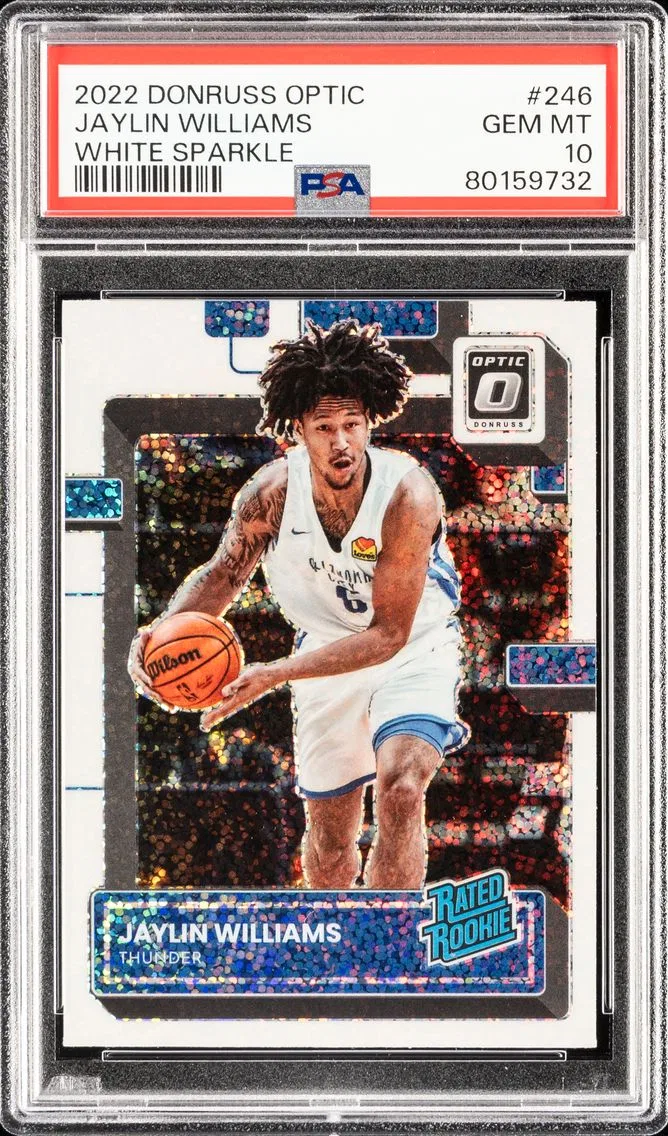 2022 #246 JAYLIN WILLIAMS PSA 10 PANINI DONRUSS OPTIC | WHITE SPARKLE