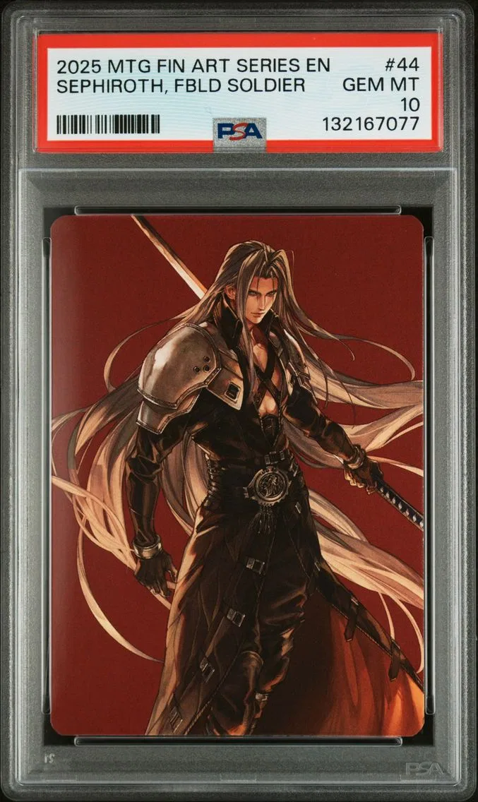 2025 #44 Sephiroth, Fabled Soldier PSA 10 Final Fantasy Art Series