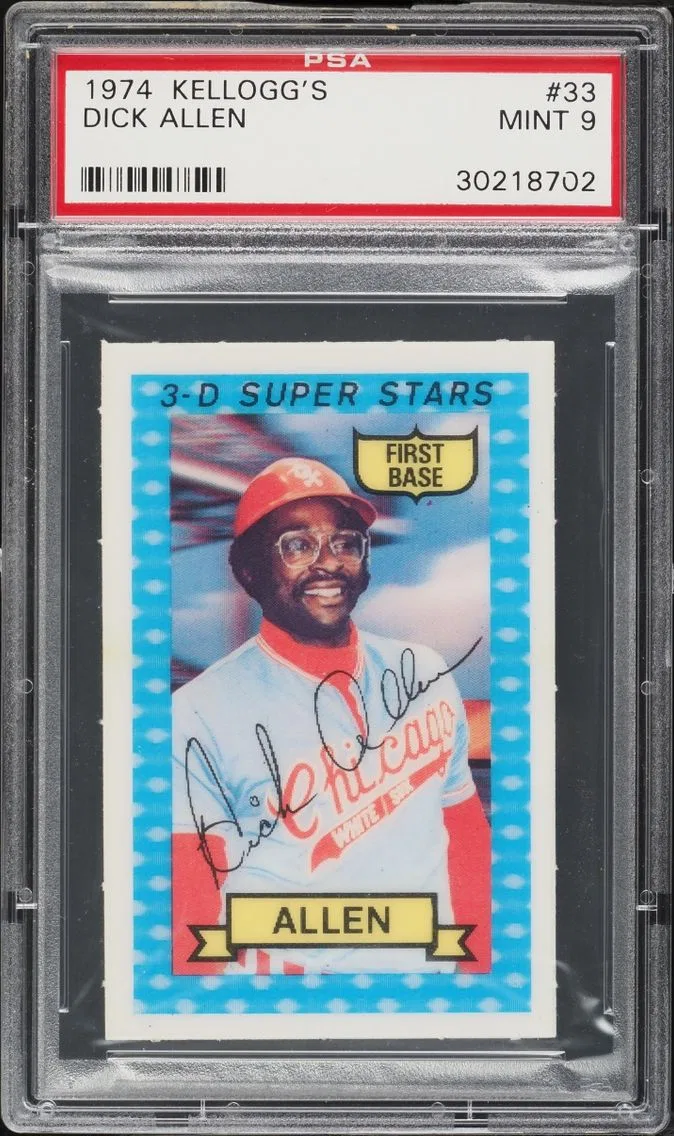 1974 #33 Dick Allen PSA 9 Kellogg's
