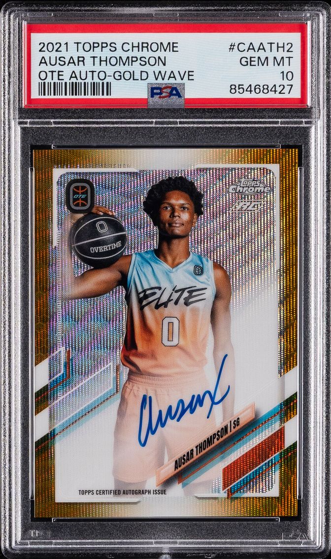 2021 #CAATH2 Ausar Thompson PSA 10 Topps Chrome Overtime Elite Autographs