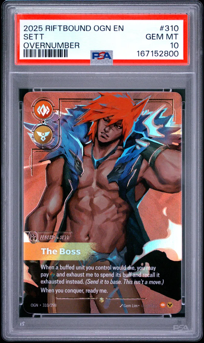 2025 #310 Sett - the Boss PSA 10 Riftbound: League of Legends Ogn-Origins