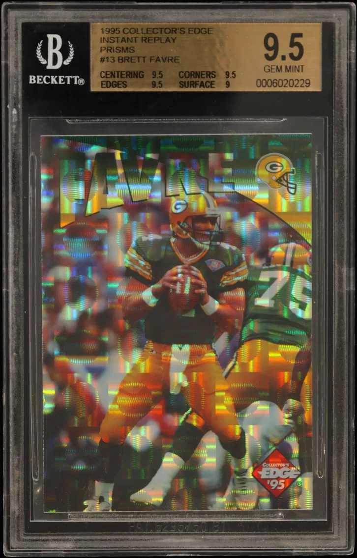 1995 #13 Brett Favre BGS 9.5 Collector's Edge Instant Replay Prisms