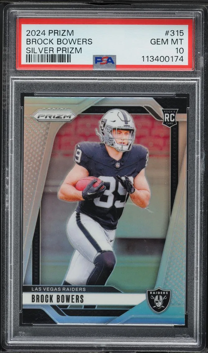 2024 #315 Brock Bowers PSA 10 Panini Prizm