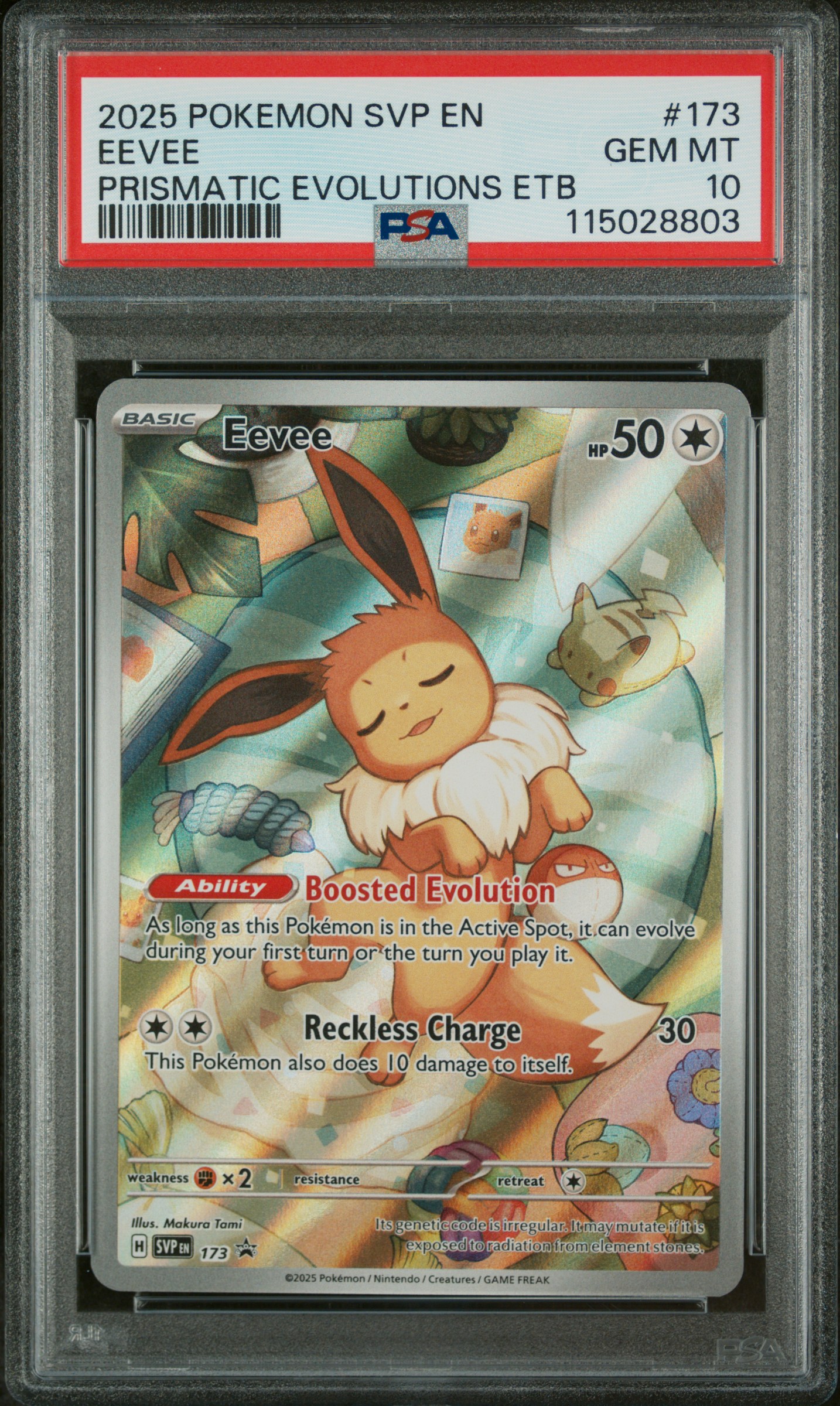 2025 #173 Eevee PSA 10 Svp En-Sv Black Star Promo