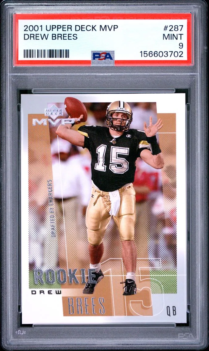 2001 #287 Drew Brees PSA 9 Upper Deck MVP