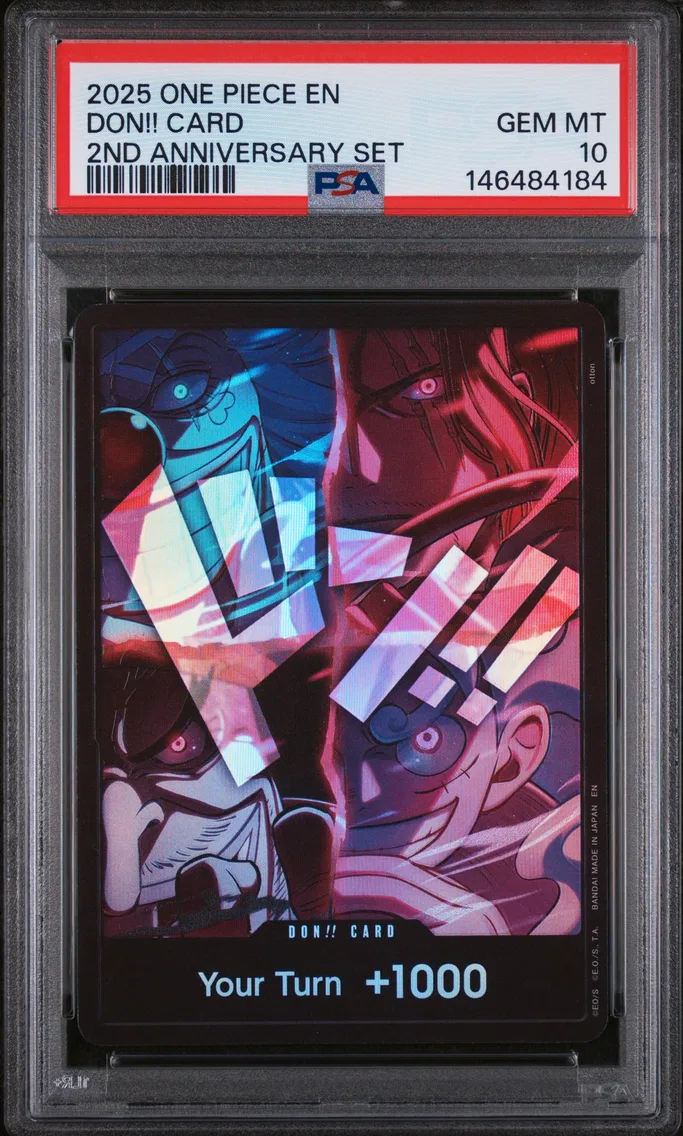 2025 #NA Don!! Card PSA 10 One Piece English Version 2nd Anniversary Set
