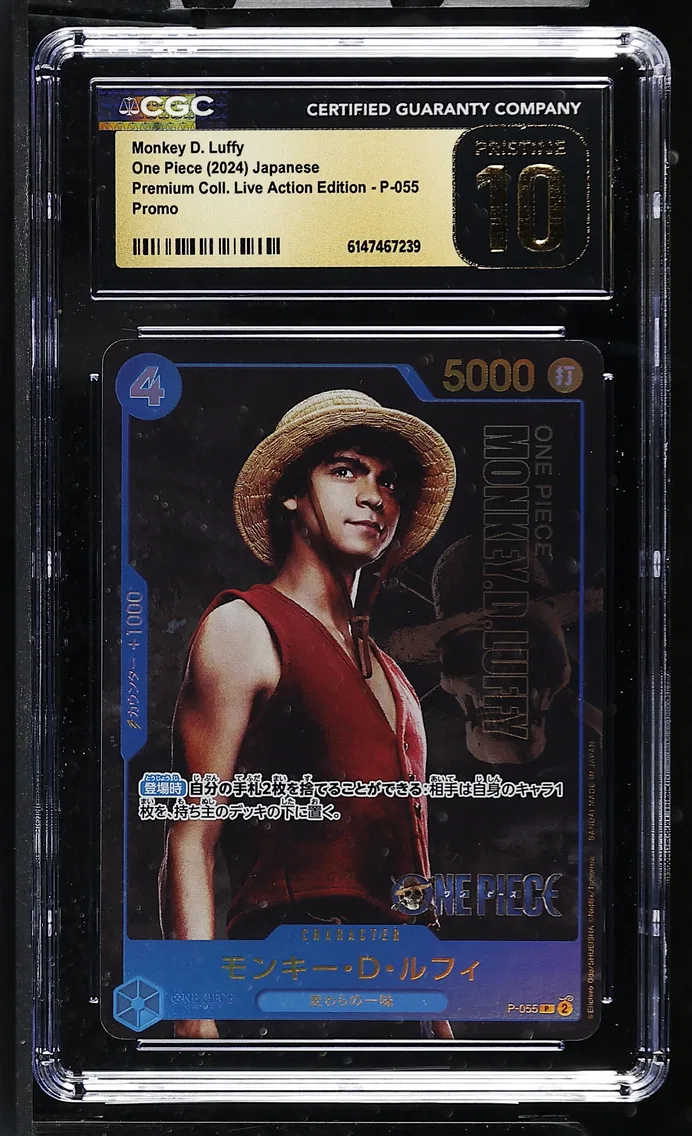 2024 #P-055 Monkey D. Luffy CGC 10 Pristine Premium Coll. Live Action Edition - Japanese
