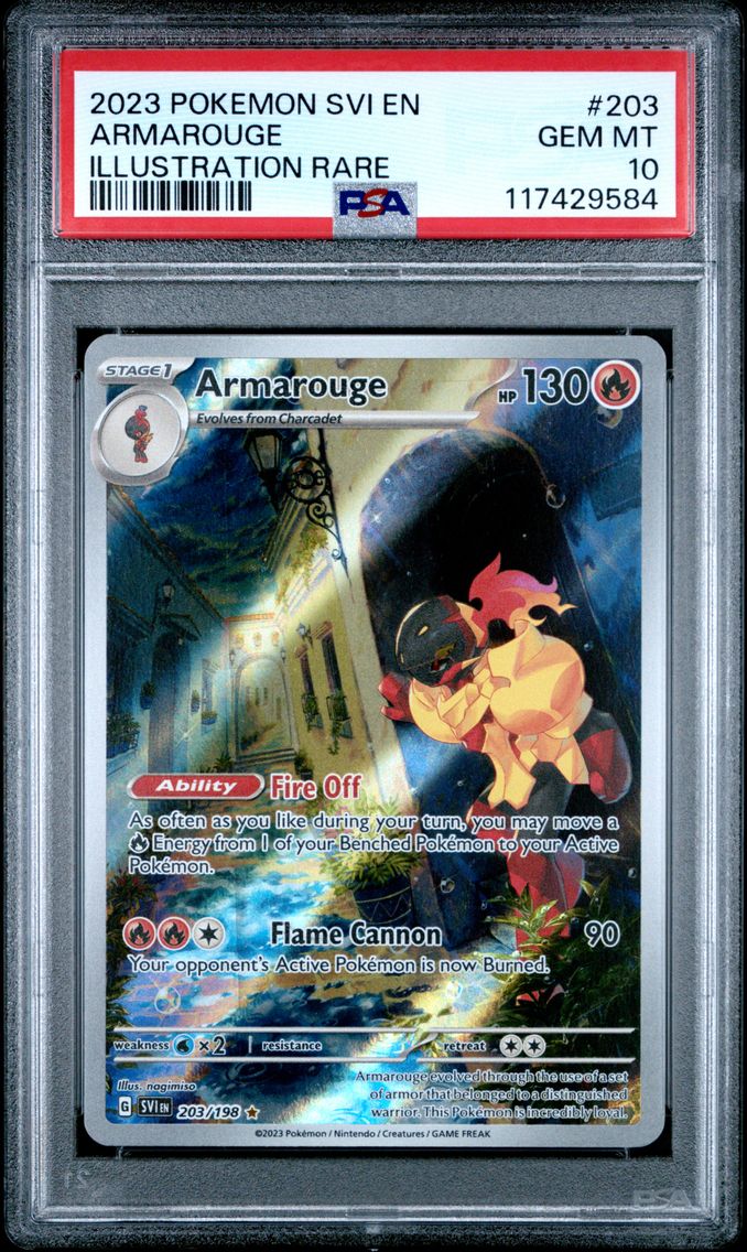 2023 #203 Armarouge PSA 10 Svi EN-Scarlet & Violet Pokemon