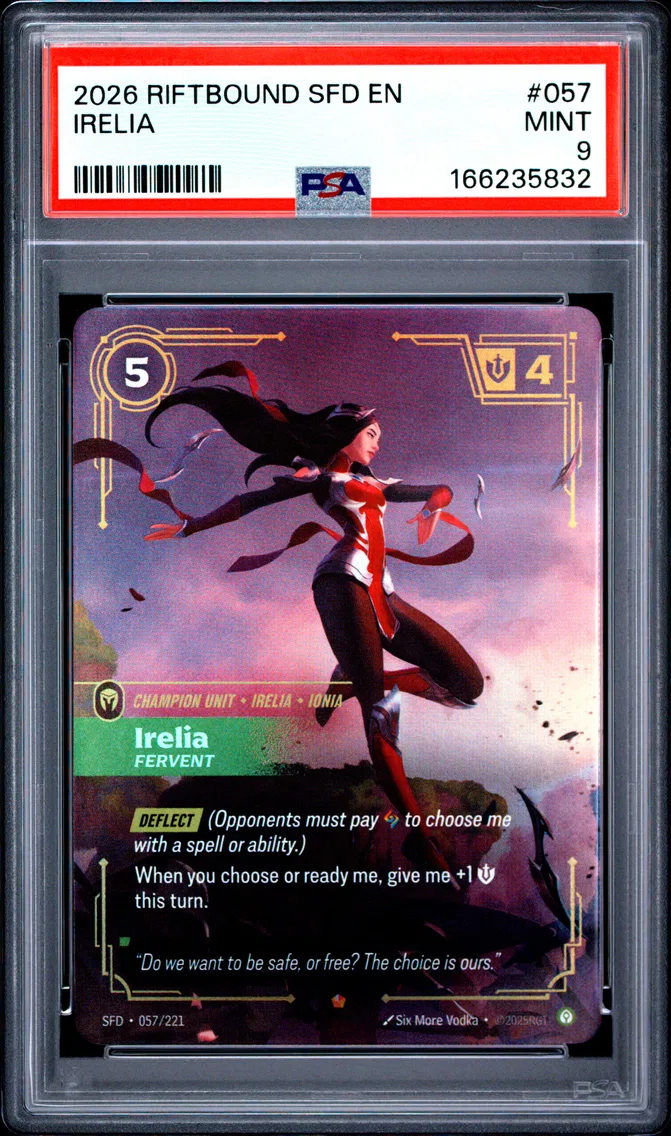 2026 #057 Irelia - Fervent PSA 9 Riftbound: League of Legends Sfd-Spiritforged