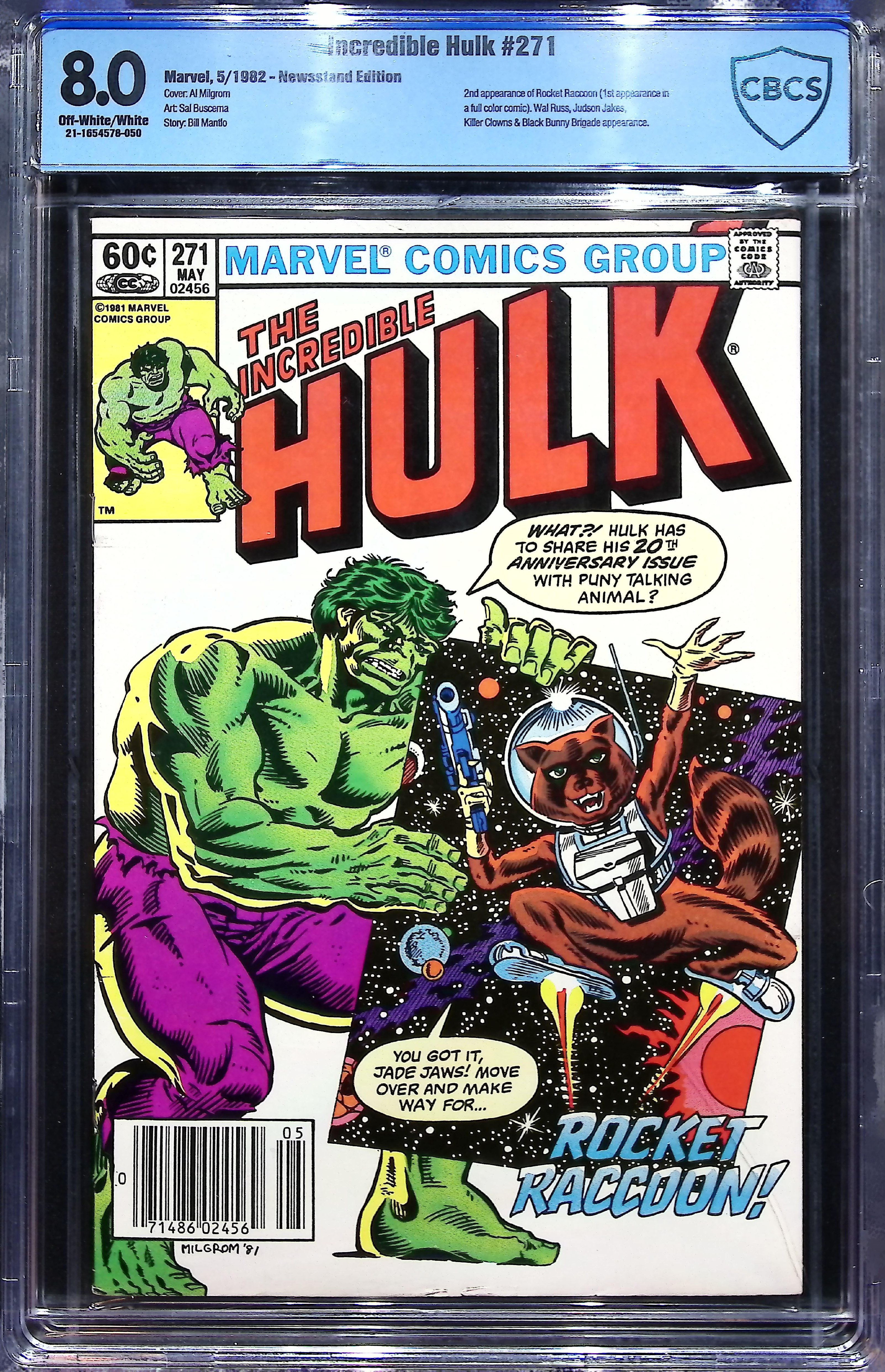 1982 The Incredible Hulk #271 CBCS 8 Marvel Comics