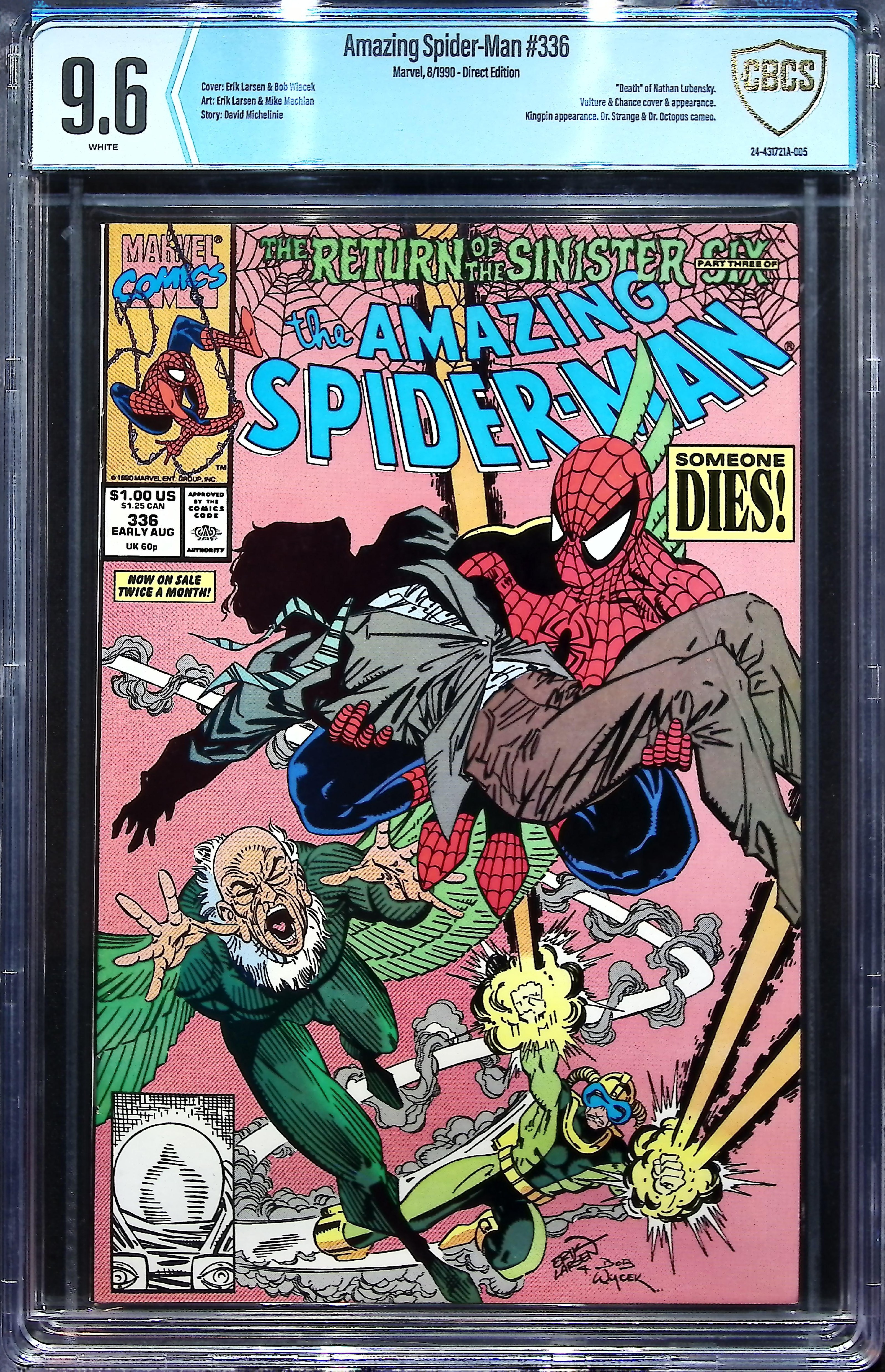 1990 Amazing Spider-Man #336 CBCS 9.6 Marvel Comics