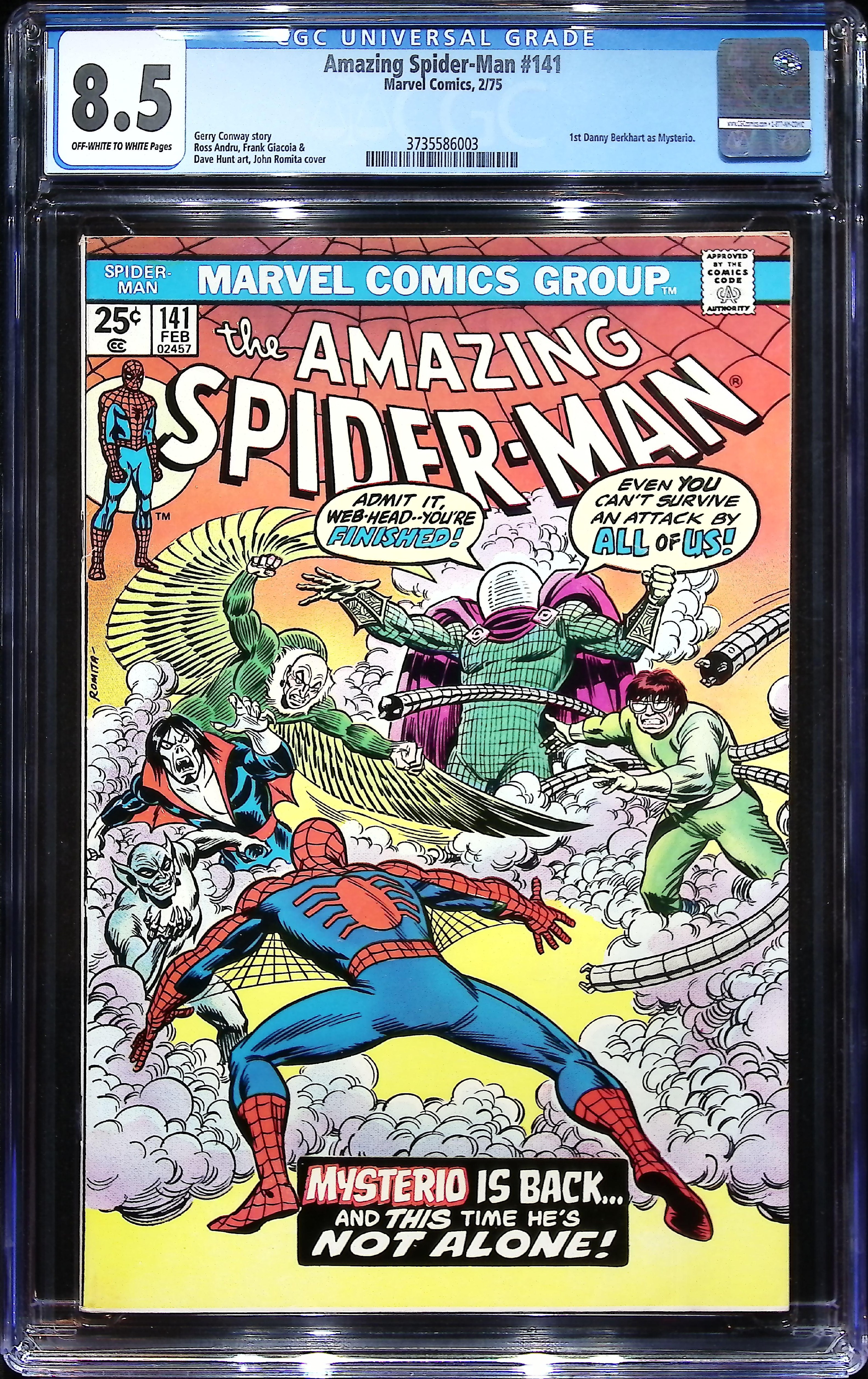 1975 Amazing Spider-Man #141 CGC 8.5 Marvel Comics