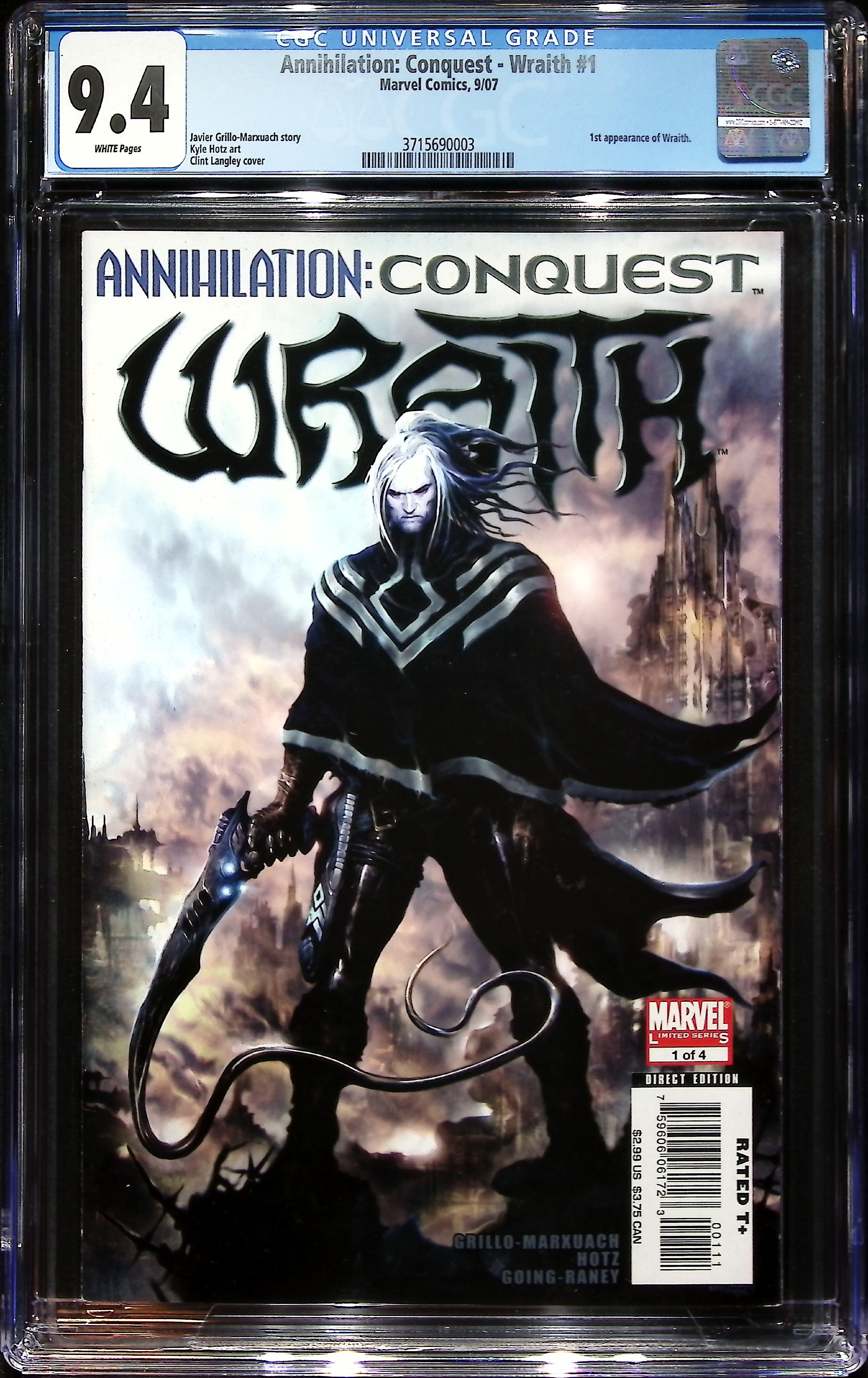 2007 Annihilation: Conquest - Wraith #1 CGC 9.4 Marvel Comics