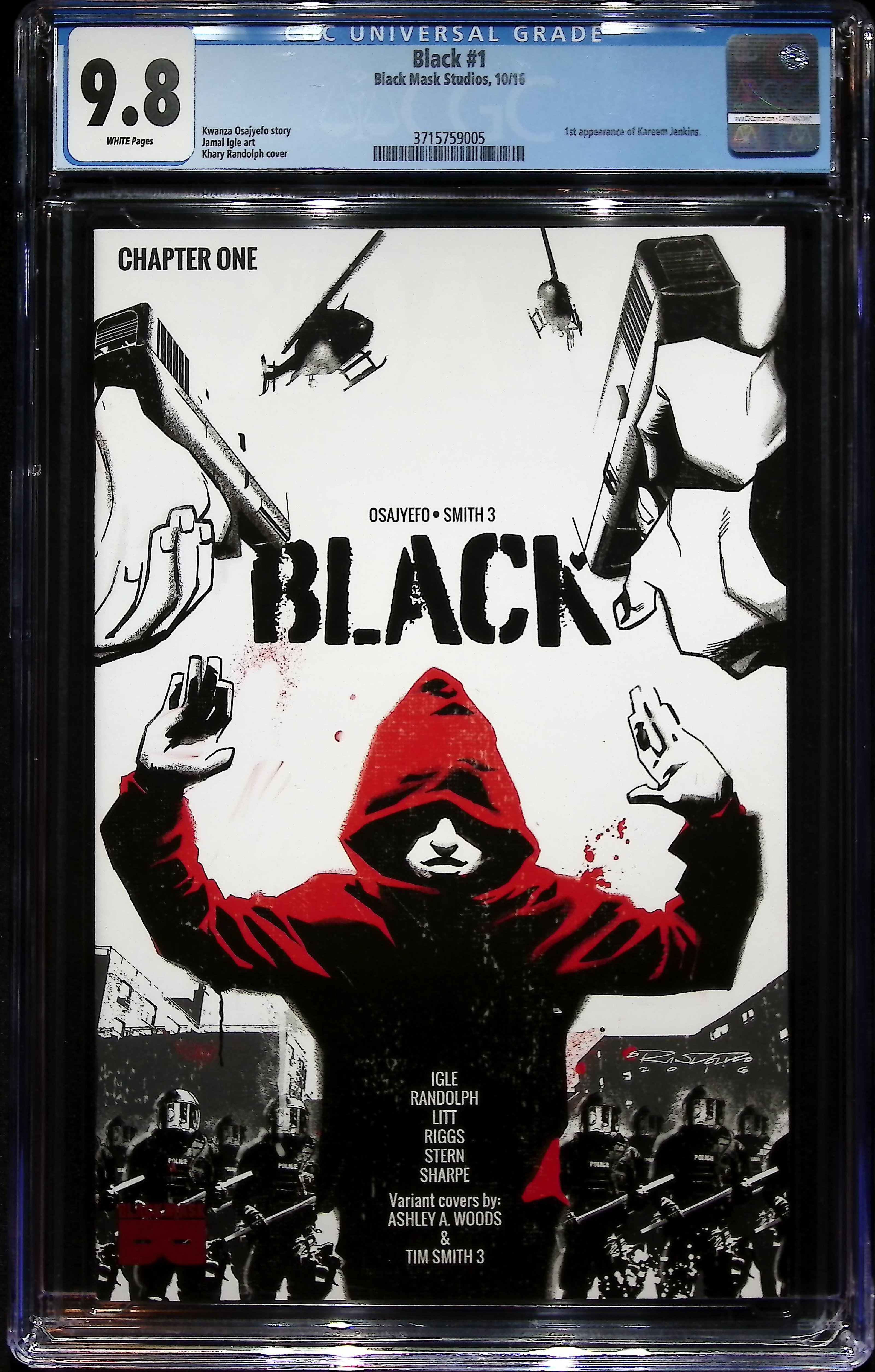 2016 Black #1 CGC 9.8 Black Mask Studios