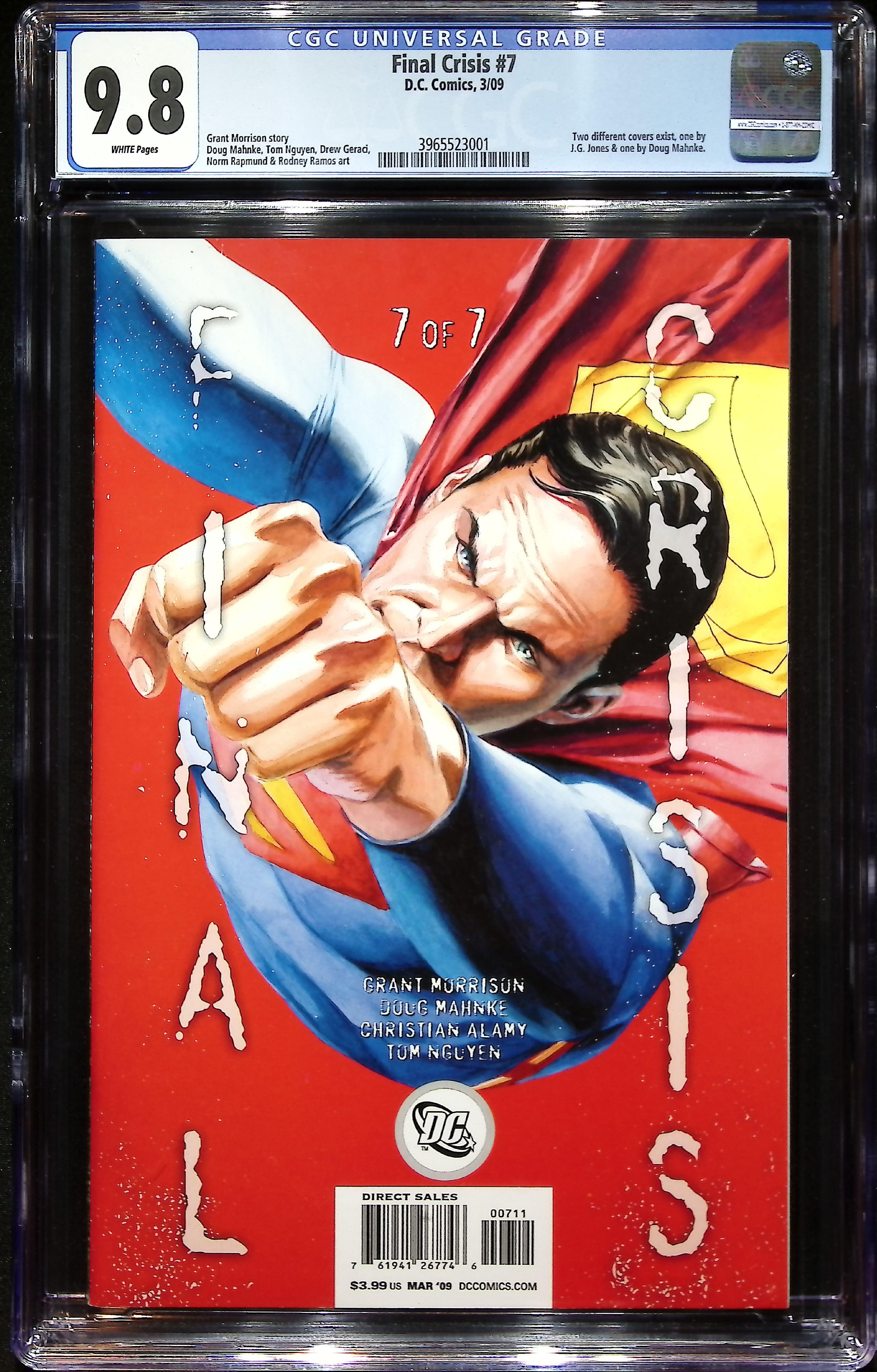 2009 Final Crisis #7 CGC 9.8 DC Comics