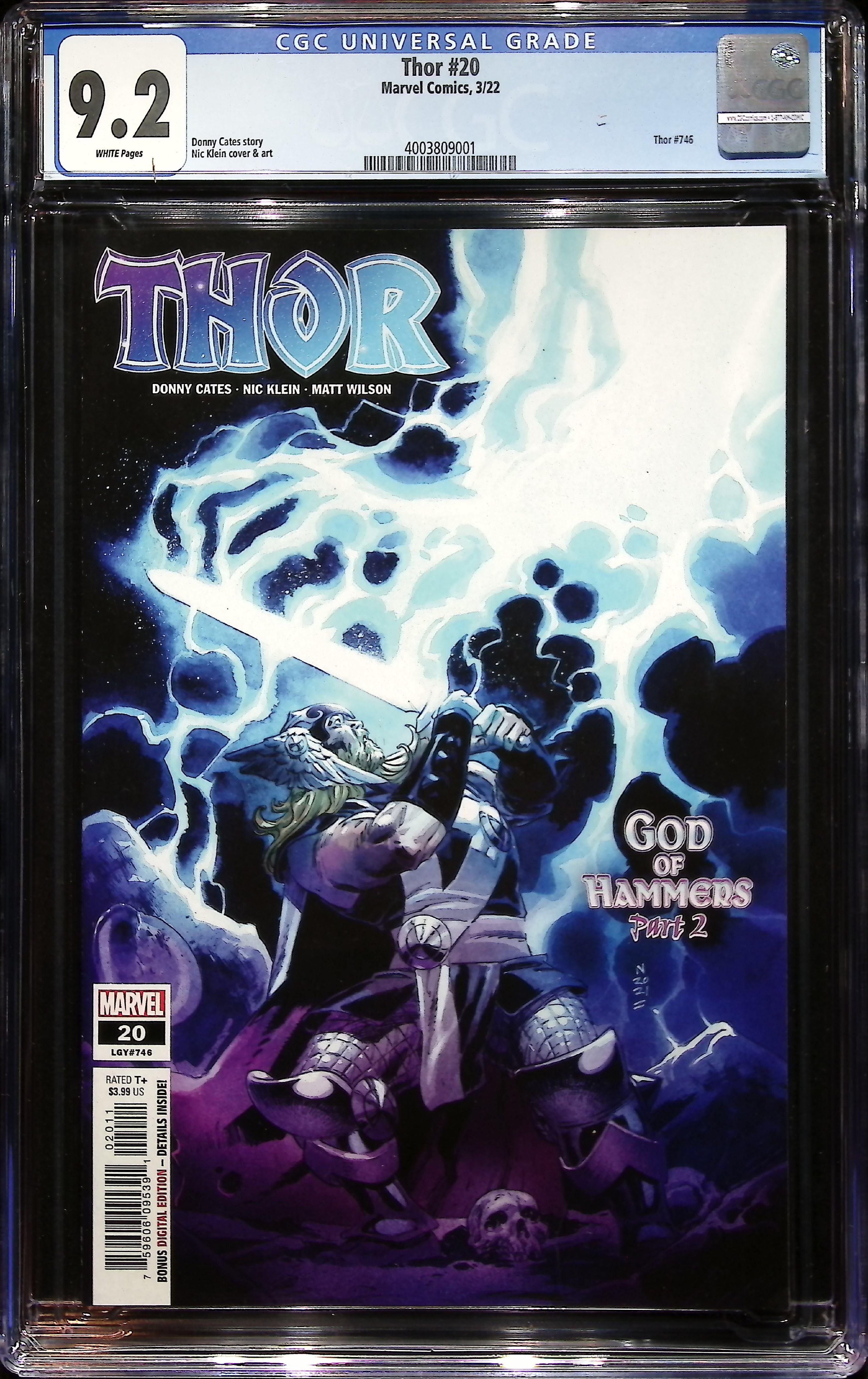 2022 Thor #20 CGC 9.2 Marvel Comics