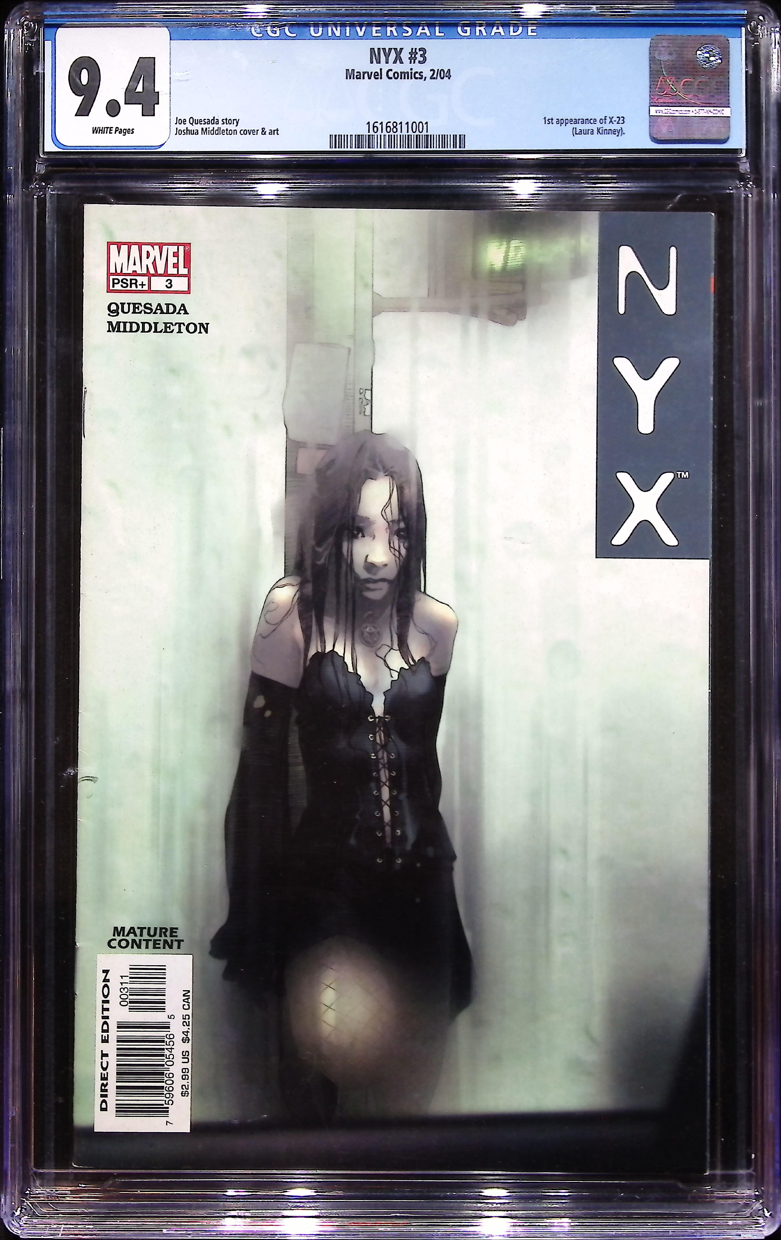 2004 NYX #3 CGC 9.4 Marvel Comics