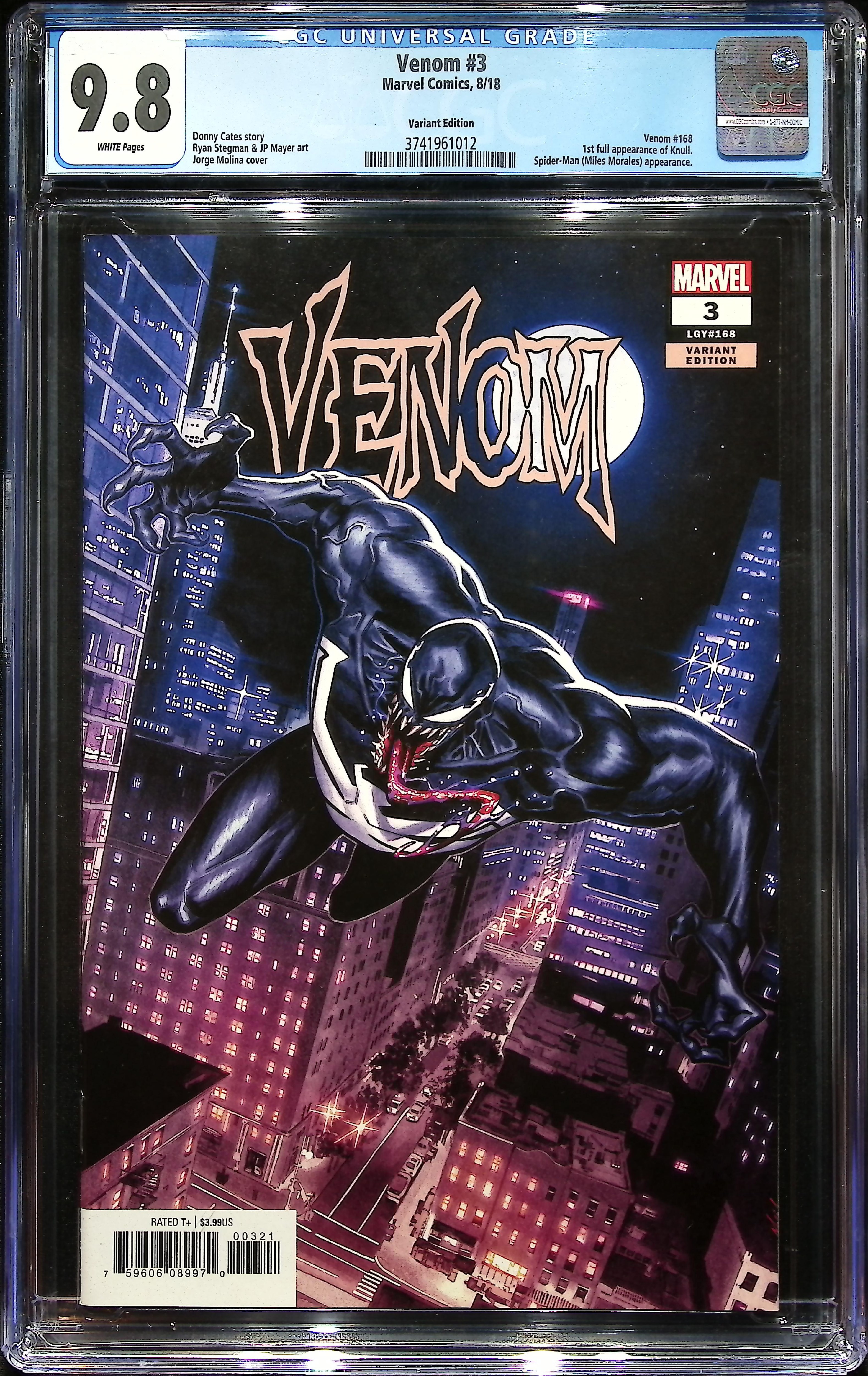 2018 Venom #3 CGC 9.8 Marvel Comics