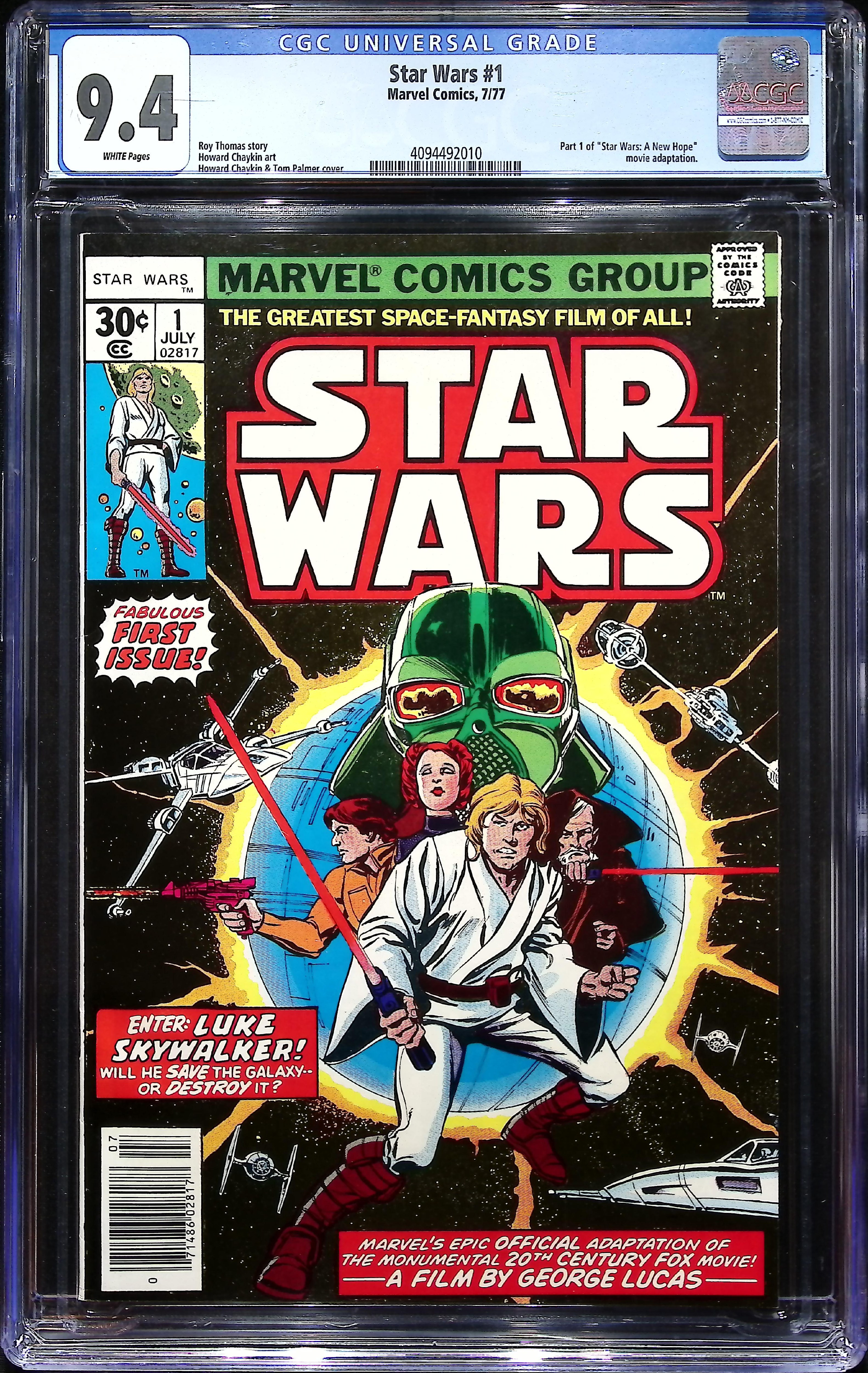 1977 Star Wars #1 CGC 9.4 Marvel Comics