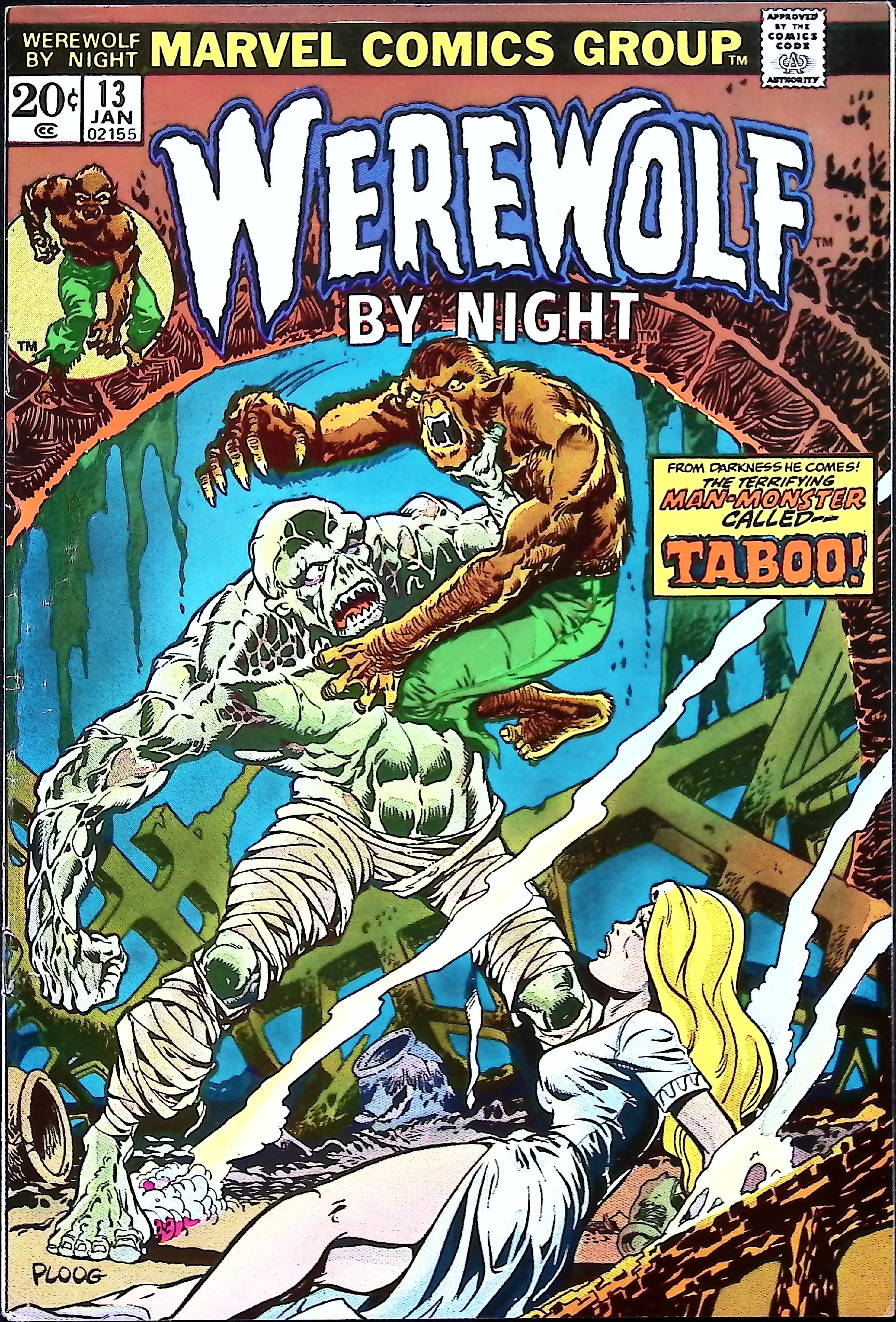 1974 Werewolf By Night #13 Marvel Comics
