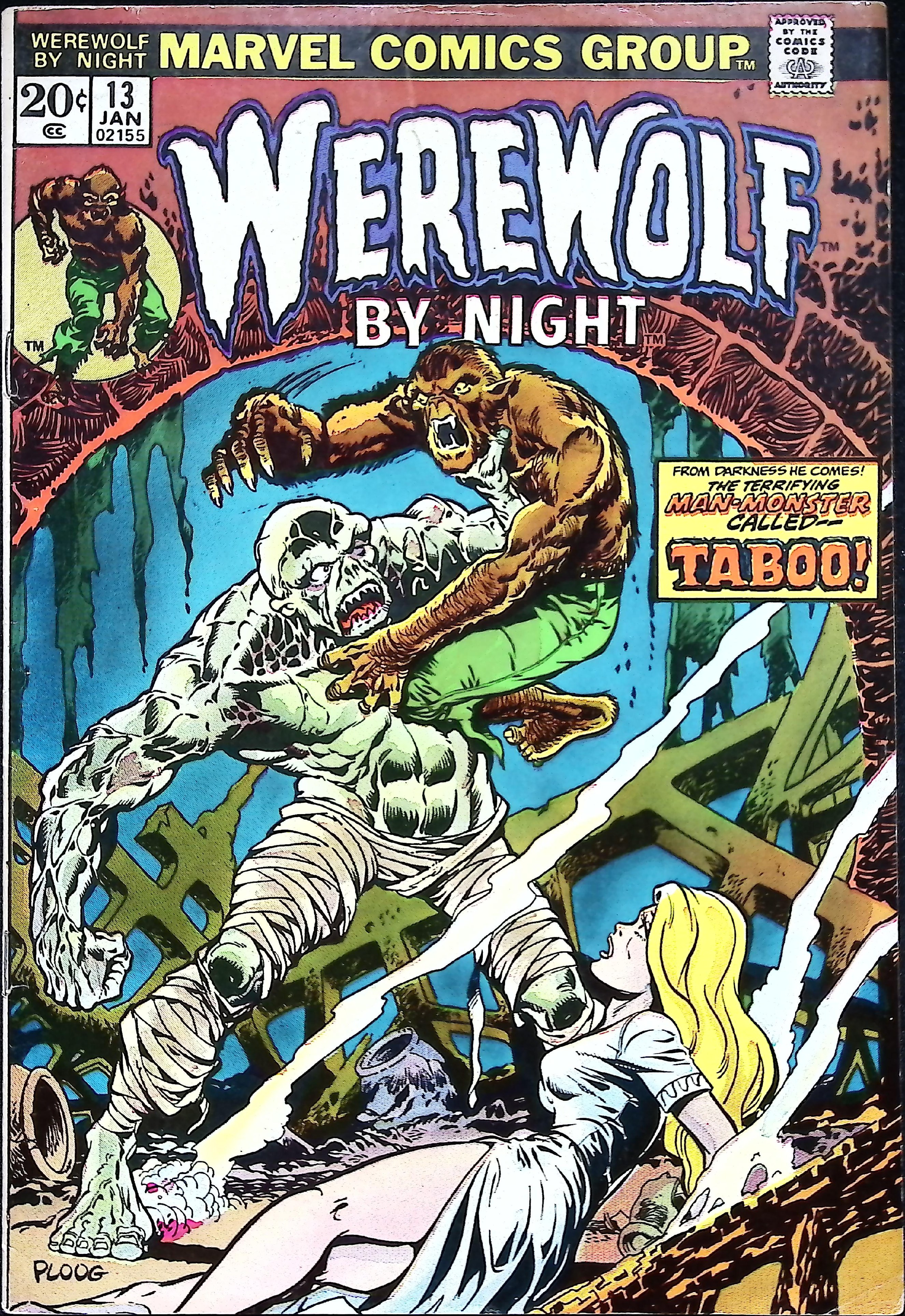 1974 Werewolf By Night #13 Marvel Comics