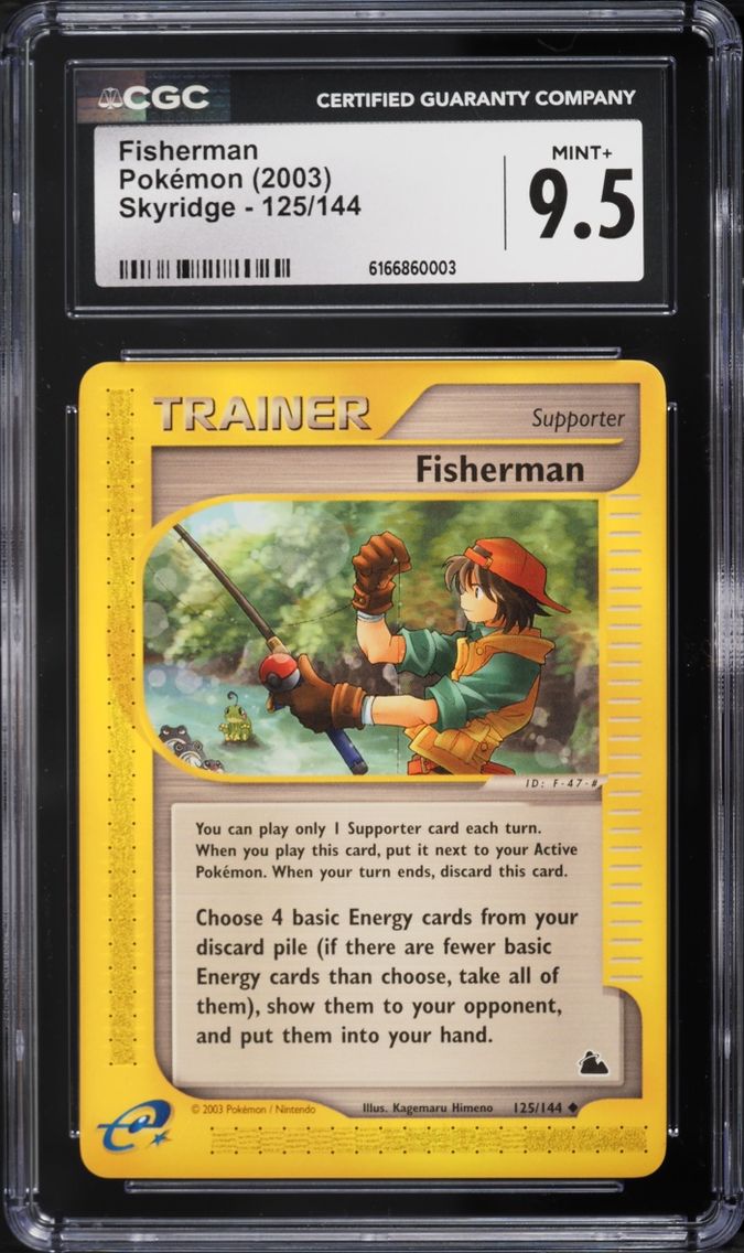 2003 Pokemon Skyridge Fisherman #125 CGC 9.5 MINT+