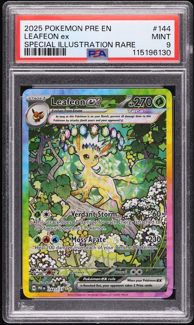 2025 #144 Leafeon EX PSA 9 Pre EN-Prismatic Evolutions Pokemon