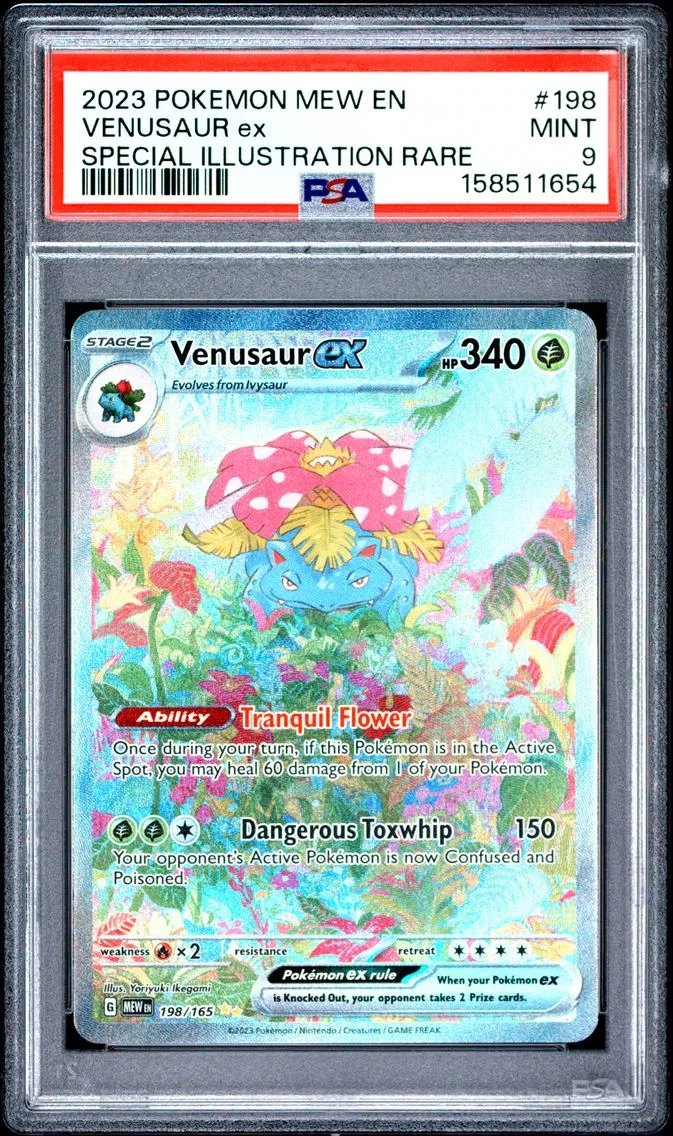 2023 #198 Venusaur EX PSA 9 Mew EN-151