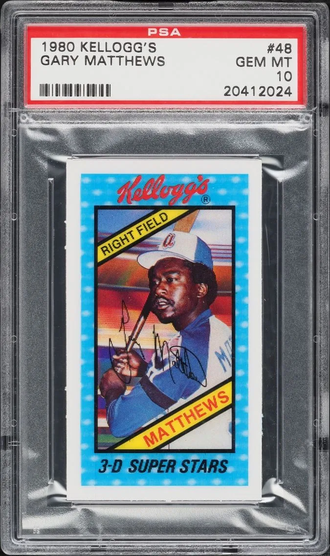 1980 #48 Gary Matthews PSA 10 Kellogg's