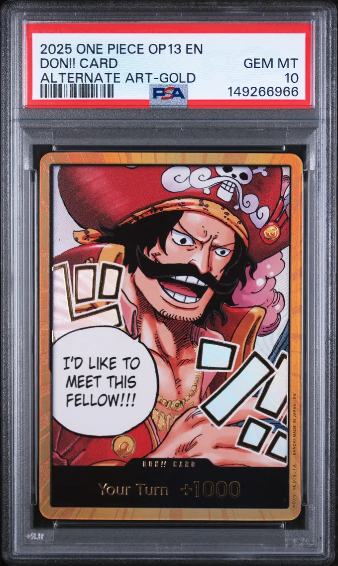 2025 #NA Don!! Card PSA 10 One Piece OP13-Carrying on His Will