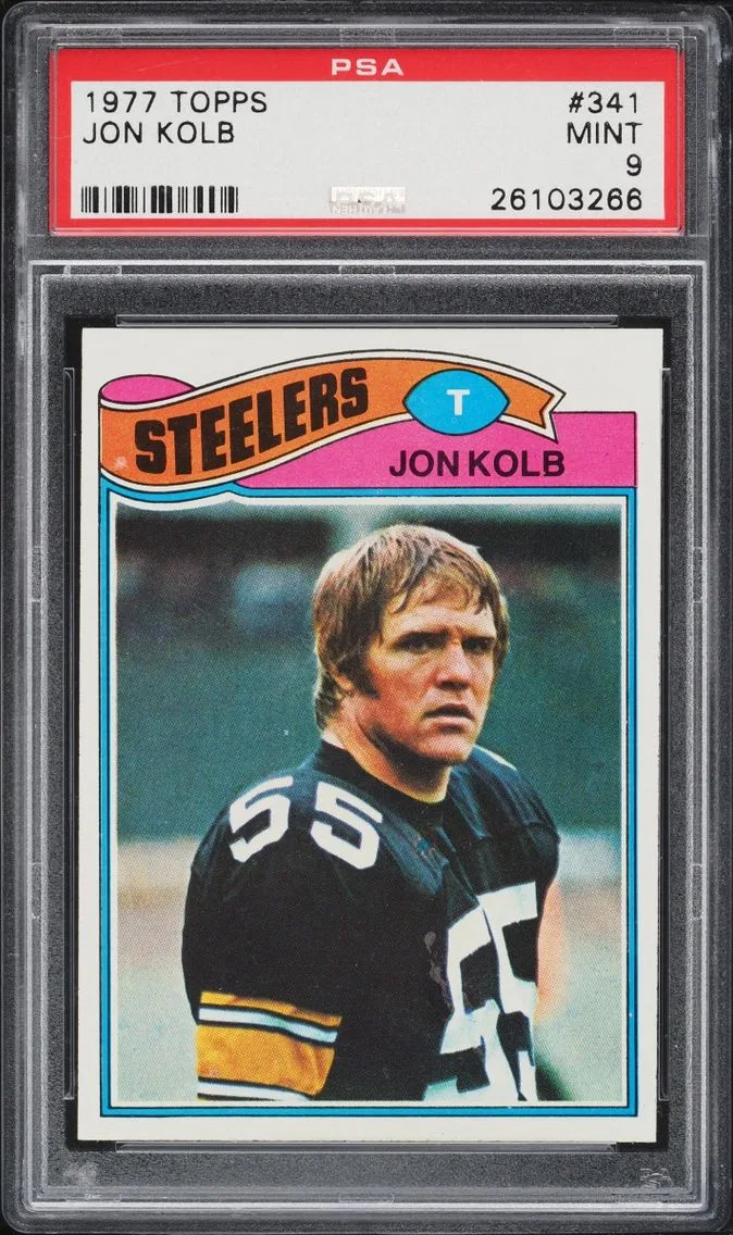 1977 Topps Football Jon Kolb ROOKIE #341 PSA 9 MINT