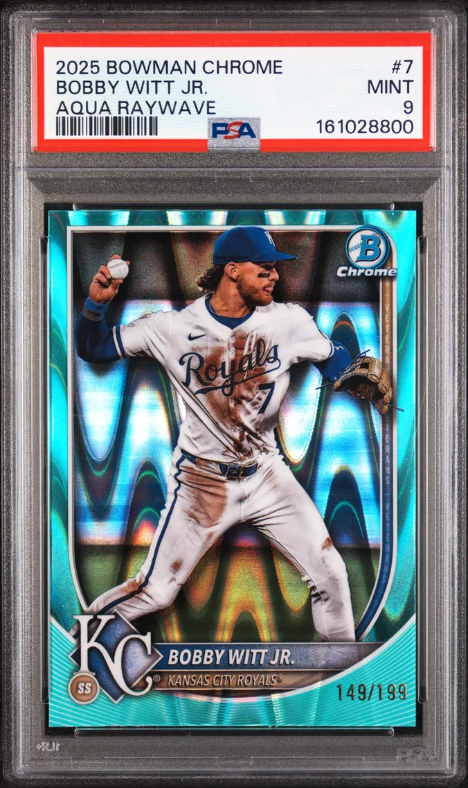 2025 #7 Bobby Witt Jr. PSA 9 Bowman Chrome