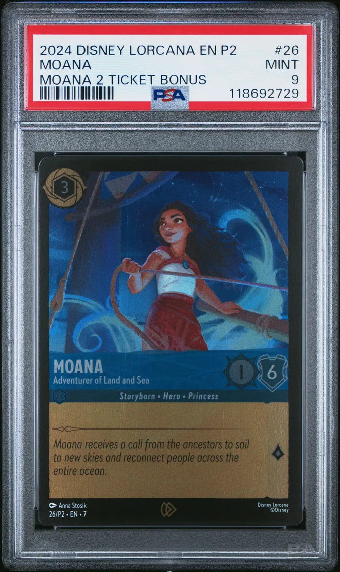 2024 #26 Moana - Adventurer of Land and Sea PSA 9 Disney Lorcana EN P2-Promo