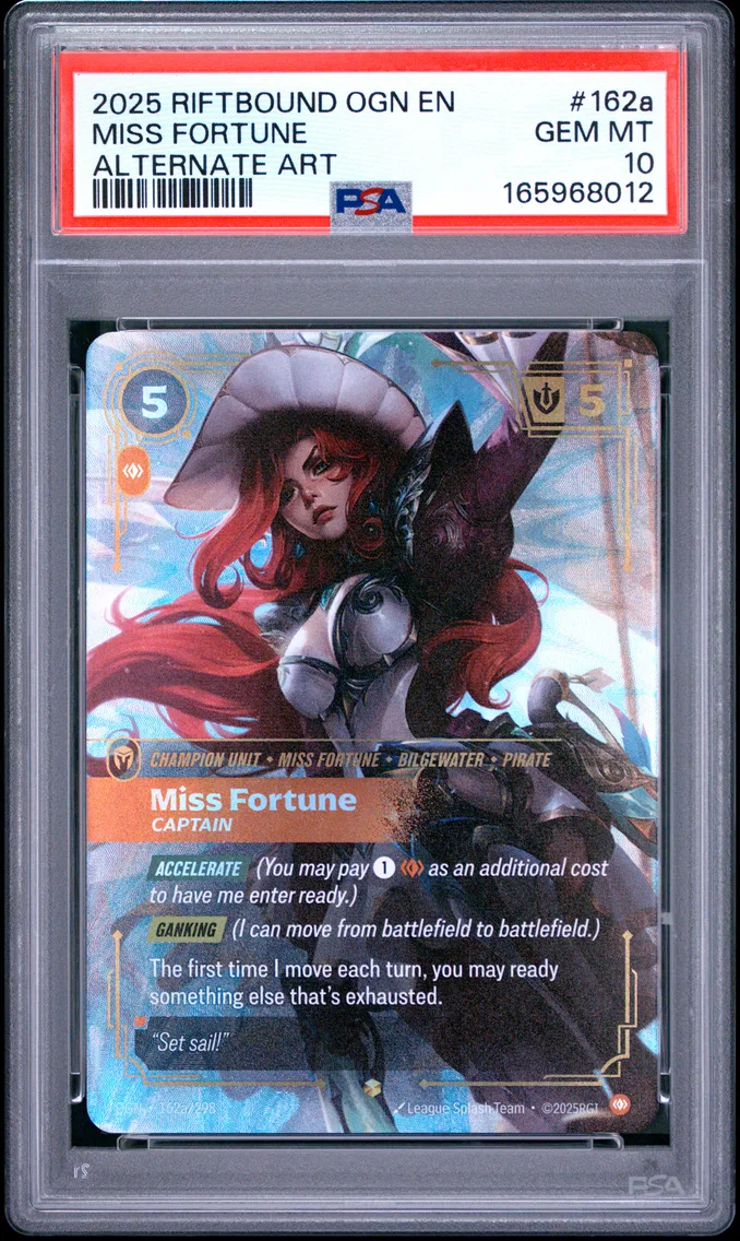 2025 #162a Miss Fortune - Captain PSA 10 Riftbound: League of Legends Ogn-Origins