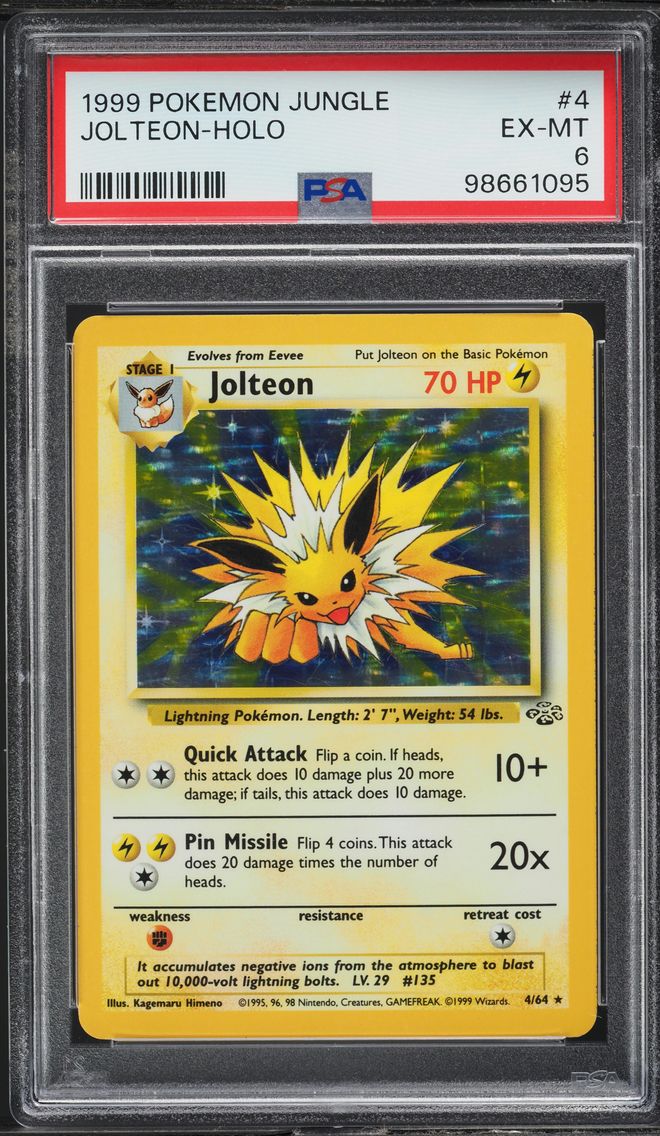 1999 #4 JUNGLE HOLO JOLTEON PSA 6 POKEMON