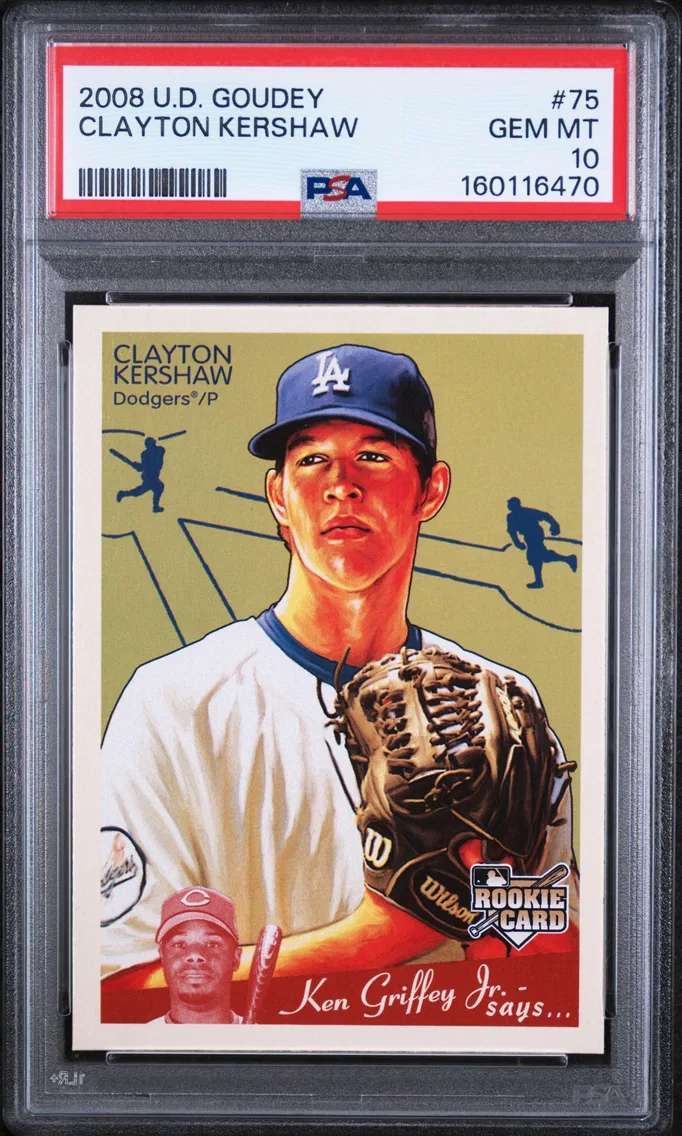 2008 #75 Clayton Kershaw PSA 10 Upper Deck Goudey