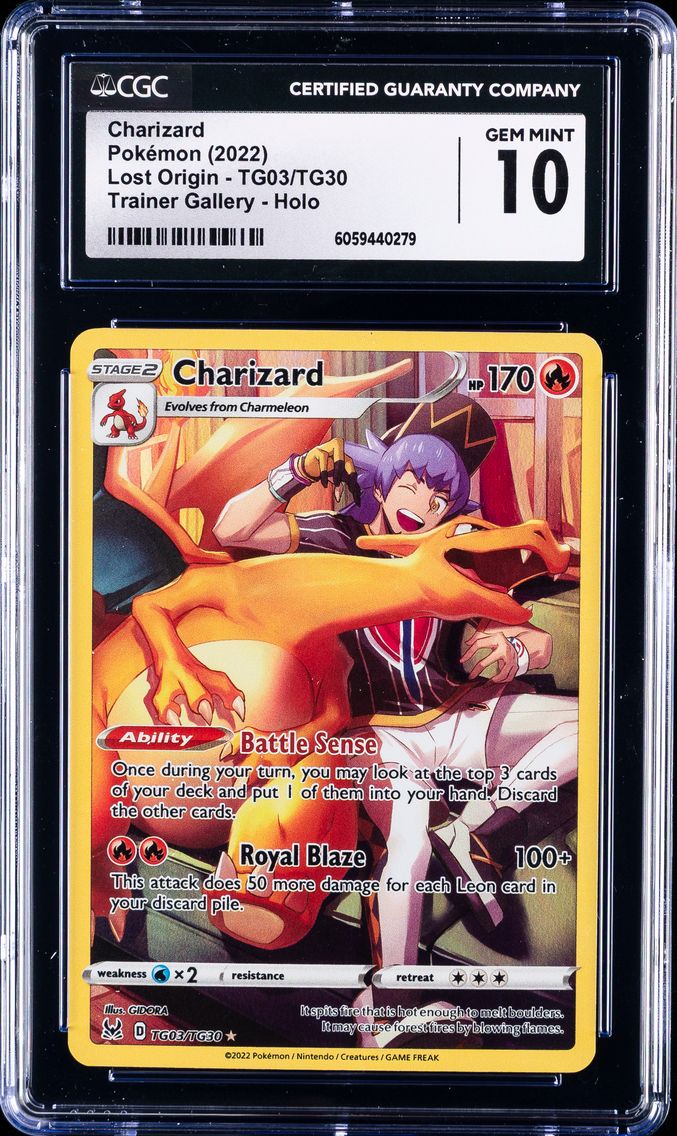 2022 #TG03 Full Art/Charizard CGC 10 Sword & Shield Lost Origin Pokemon