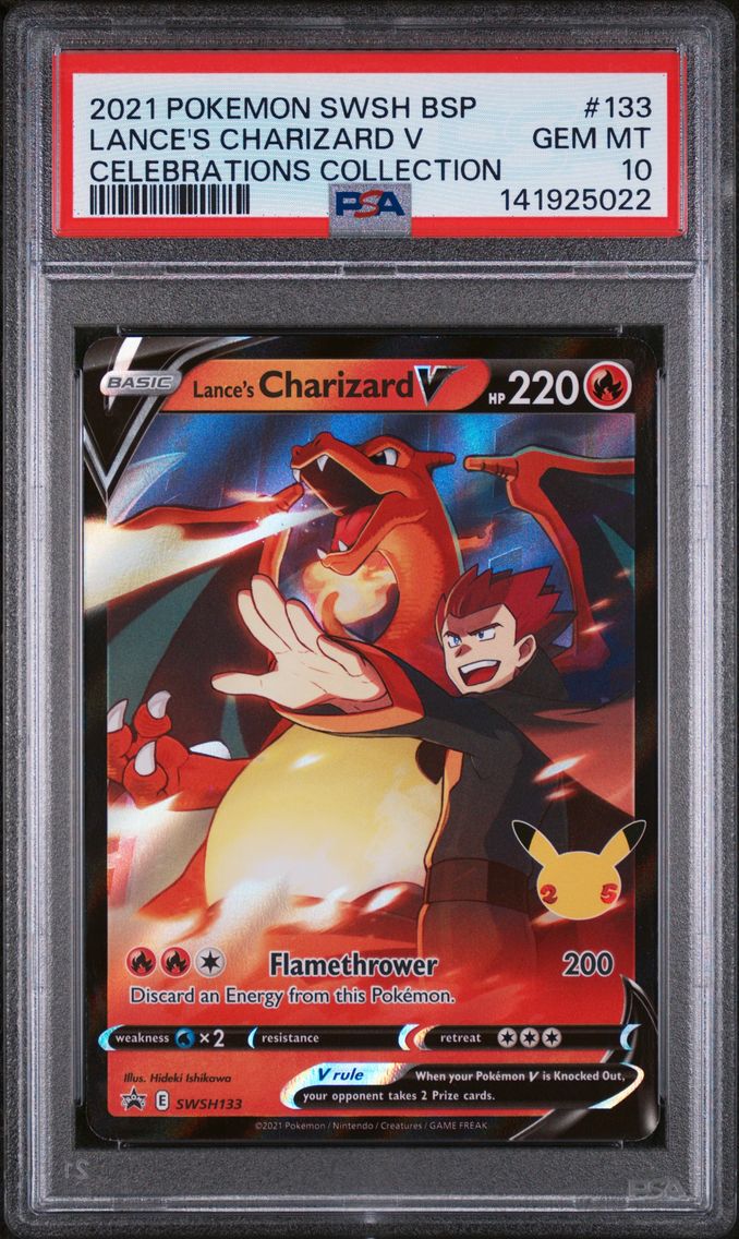 2021 #133 Lance's Charizard V PSA 10 Swsh Black Star Promo