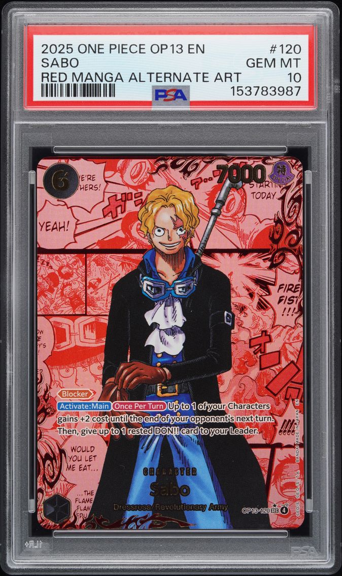 2025 #120 Sabo PSA 10 One Piece 