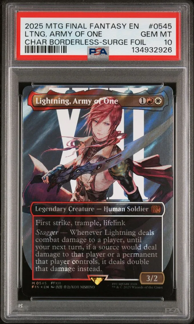 2025 #0545 Lightning, Army of One PSA 10 Final Fantasy Magic The Gathering