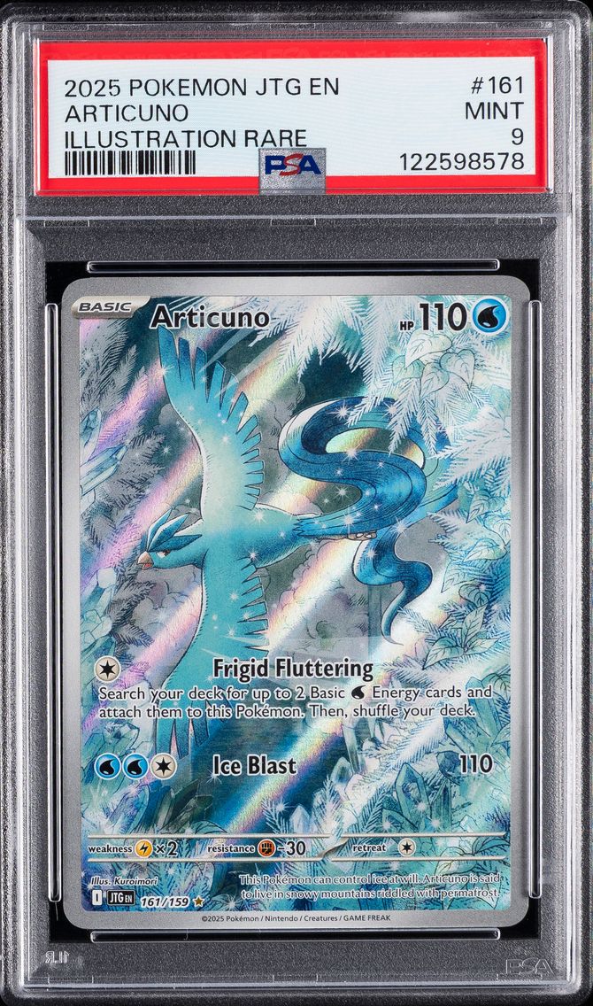 2025 #161 Articuno PSA 9 Jtg EN-Journey Together Pokemon