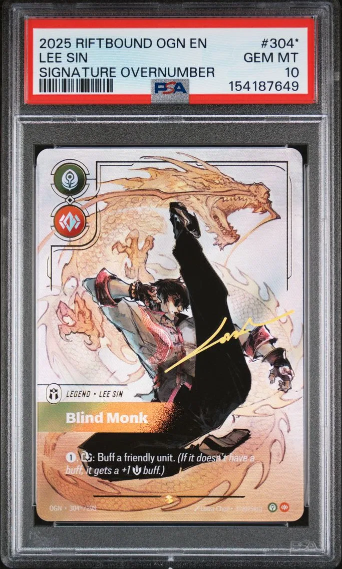 2025 #304* Lee Sin - Blind Monk PSA 10 Riftbound: League of Legends Ogn-Origins