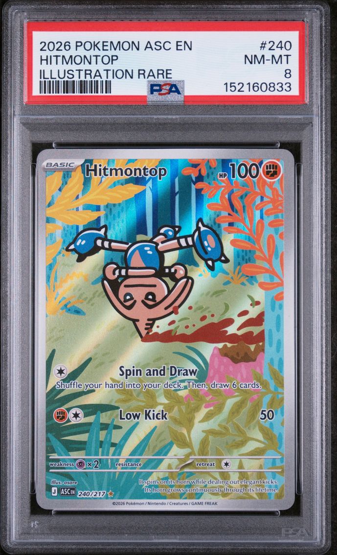 2026 #240 Hitmontop PSA 8 Asc EN-Ascended Heroes