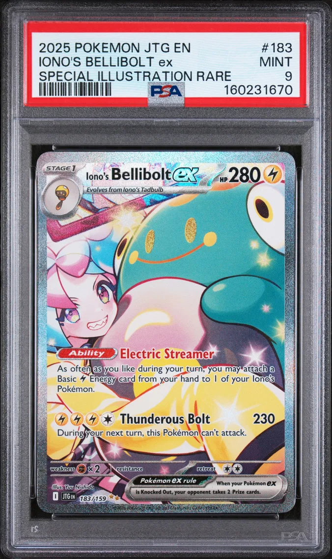 2025 #183 Iono's Bellibolt EX PSA 9 Jtg EN-Journey Together
