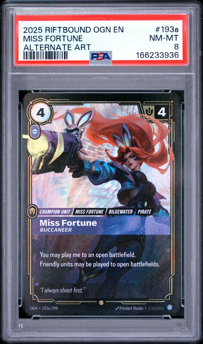2025 #193a Miss Fortune - Buccaneer PSA 8 Riftbound: League of Legends Ogn-Origins