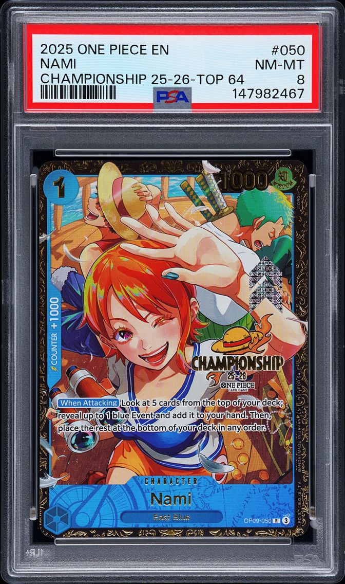 2025 #050 Nami PSA 8 Promos One
