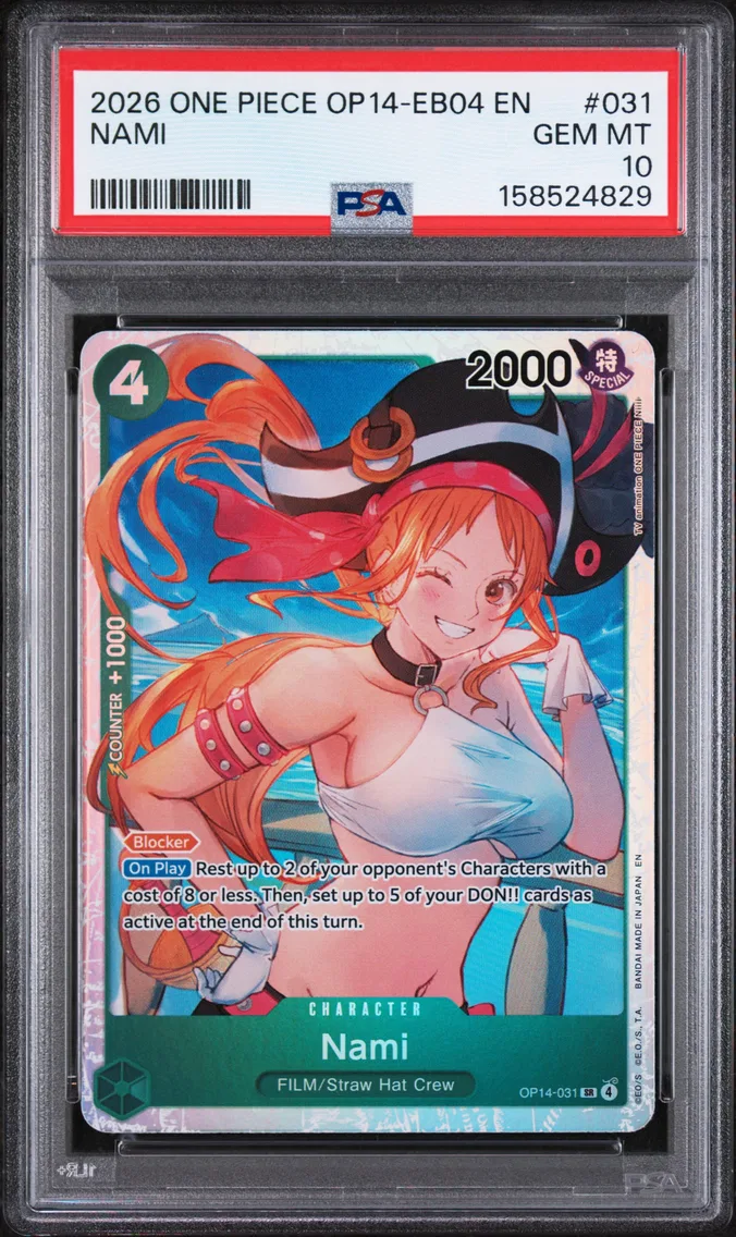 2026 #031 Nami PSA 10 One Piece OP14-EB04-the Azure Sea's Seven