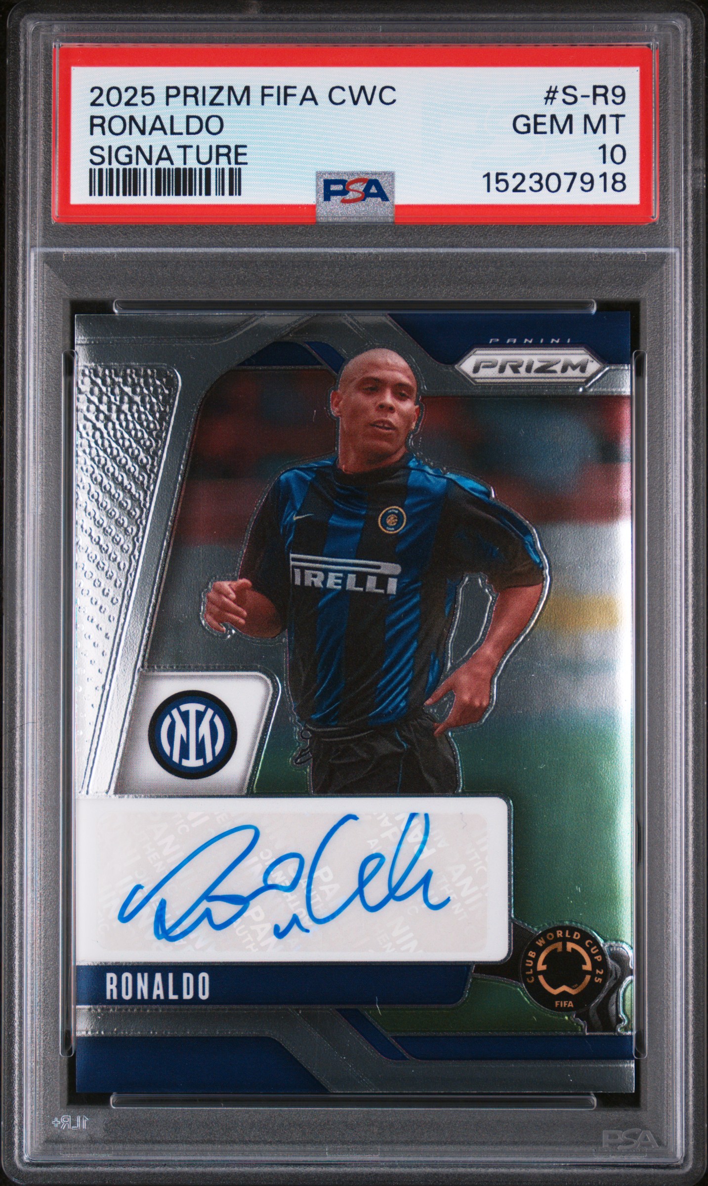 2025 #S-R9 Ronaldo PSA 10 Panini Prizm Fifa Club World Cup Signatures