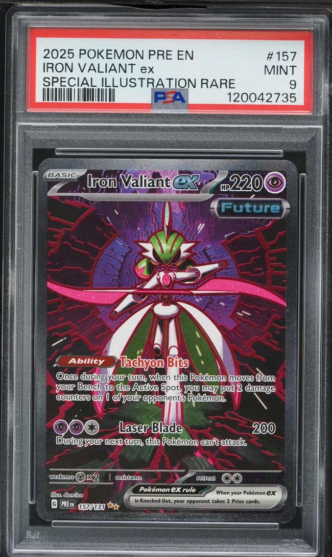 2025 #157 Iron Valiant EX PSA 9 Pre EN-Prismatic Evolutions Pokemon